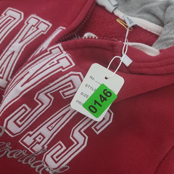 Champion University of Arkansas Razorbacks women fullzip hoodie red Size Medium - Picture 9 of 12